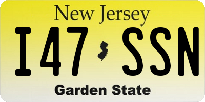 NJ license plate I47SSN