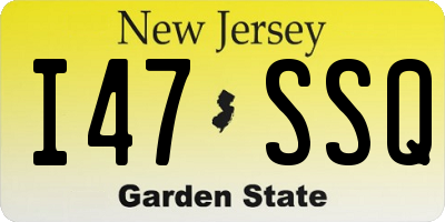 NJ license plate I47SSQ