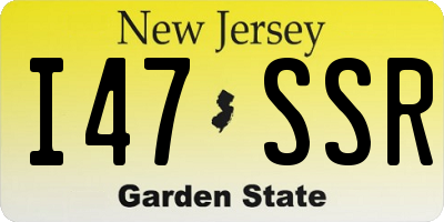 NJ license plate I47SSR