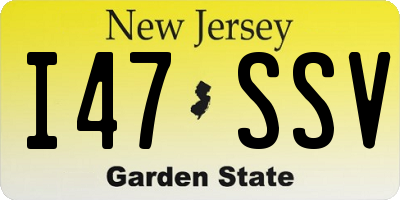 NJ license plate I47SSV