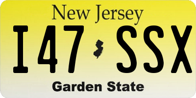 NJ license plate I47SSX