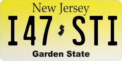 NJ license plate I47STI