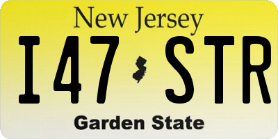 NJ license plate I47STR
