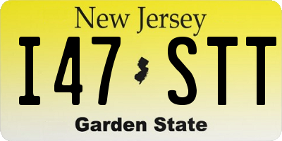 NJ license plate I47STT