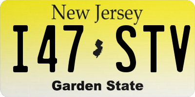 NJ license plate I47STV