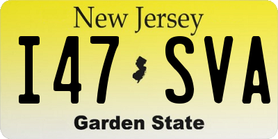 NJ license plate I47SVA