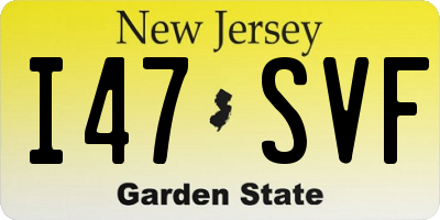 NJ license plate I47SVF