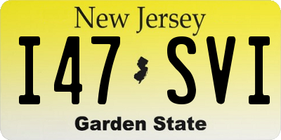 NJ license plate I47SVI