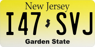 NJ license plate I47SVJ