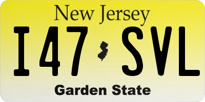 NJ license plate I47SVL