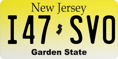 NJ license plate I47SVO