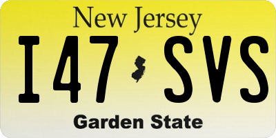 NJ license plate I47SVS