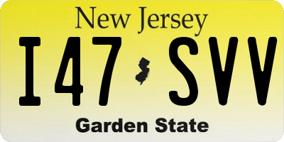 NJ license plate I47SVV
