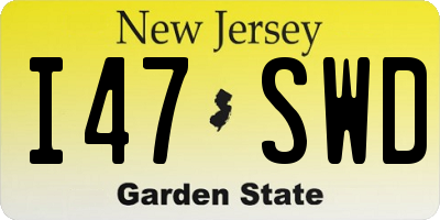 NJ license plate I47SWD