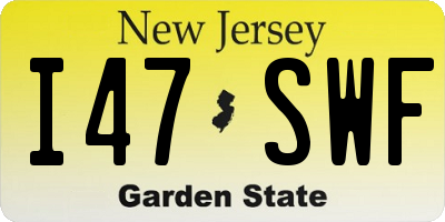 NJ license plate I47SWF