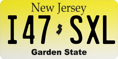 NJ license plate I47SXL