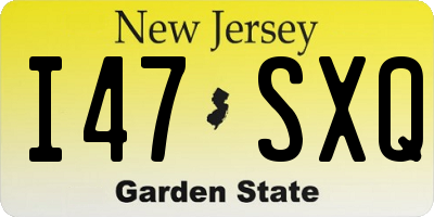 NJ license plate I47SXQ
