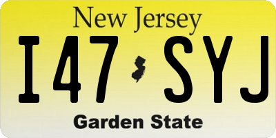 NJ license plate I47SYJ