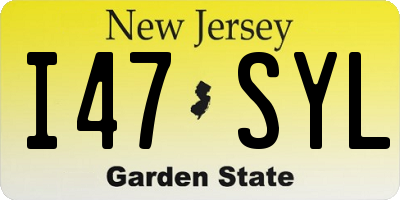 NJ license plate I47SYL