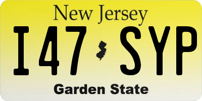 NJ license plate I47SYP