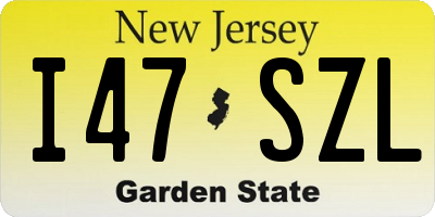 NJ license plate I47SZL