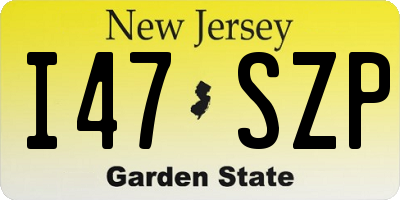 NJ license plate I47SZP