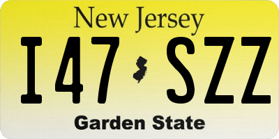 NJ license plate I47SZZ