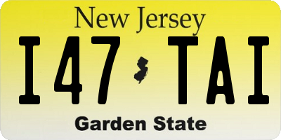 NJ license plate I47TAI