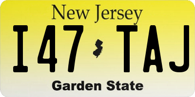 NJ license plate I47TAJ