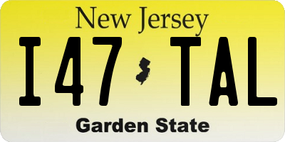 NJ license plate I47TAL