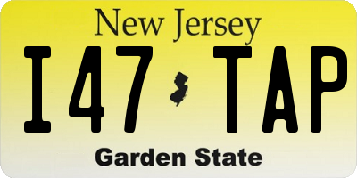 NJ license plate I47TAP