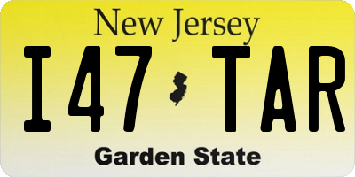 NJ license plate I47TAR