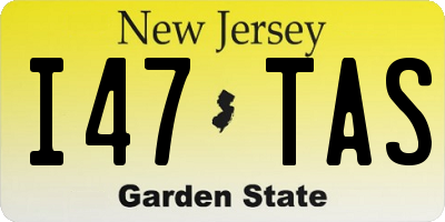 NJ license plate I47TAS