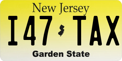 NJ license plate I47TAX