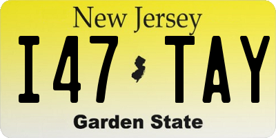 NJ license plate I47TAY