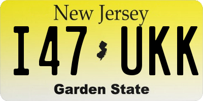 NJ license plate I47UKK