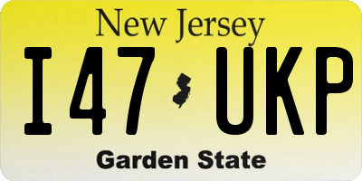NJ license plate I47UKP