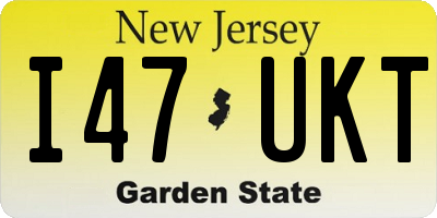 NJ license plate I47UKT