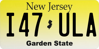 NJ license plate I47ULA