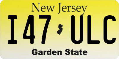 NJ license plate I47ULC