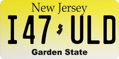 NJ license plate I47ULD