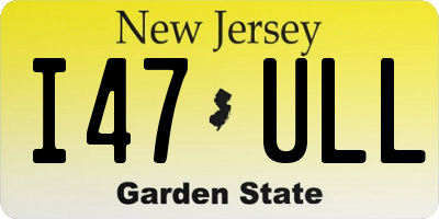 NJ license plate I47ULL