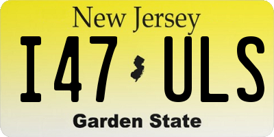 NJ license plate I47ULS