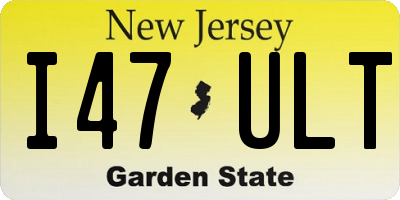 NJ license plate I47ULT