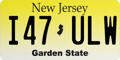 NJ license plate I47ULW