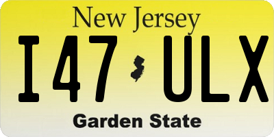 NJ license plate I47ULX