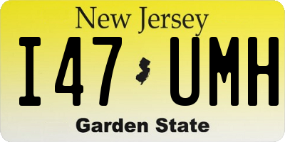 NJ license plate I47UMH