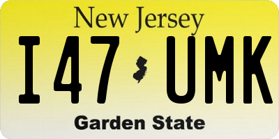 NJ license plate I47UMK