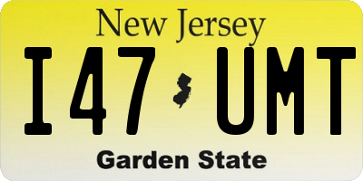 NJ license plate I47UMT