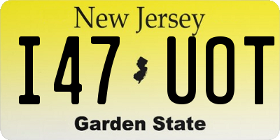 NJ license plate I47UOT